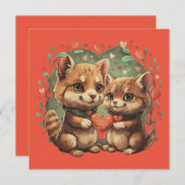 Valentinstage in Liebe Einladung (Vorne/Hinten)