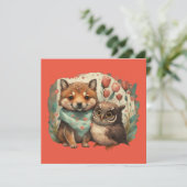 Valentinstage in Liebe Einladung (Stehend Vorderseite)