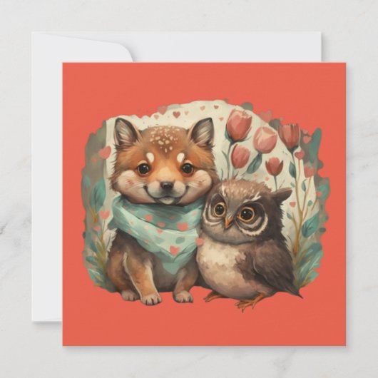 Valentinstage in Liebe Einladung (Vorderseite)