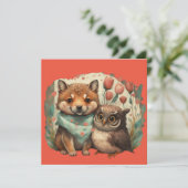 Valentinstage in Liebe Einladung (Stehend Vorderseite)