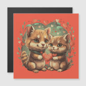 Valentinstage in Liebe Magneteinladung (Vorne/Hinten)