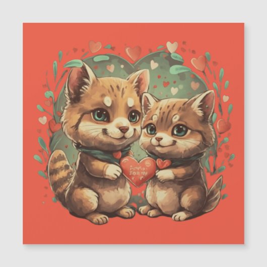 Valentinstage in Liebe Magneteinladung (Vorderseite)