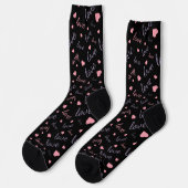 Valentinstage in typo graphischer Liebe Socken (Linkes Detail)