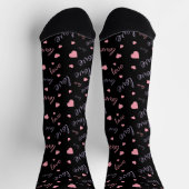 Valentinstage in typo graphischer Liebe Socken (Oben)
