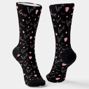 Valentinstage in typo graphischer Liebe Socken