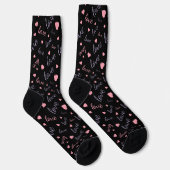 Valentinstage in typo graphischer Liebe Socken (Rechts)
