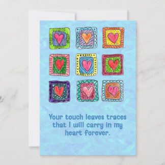 Valentinstagkarte mit handgemalten Doodle Herzen  Feiertagskarte