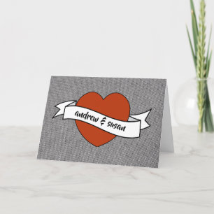 Valentinstagkarte mit Tätowierungsherzen Feiertagskarte