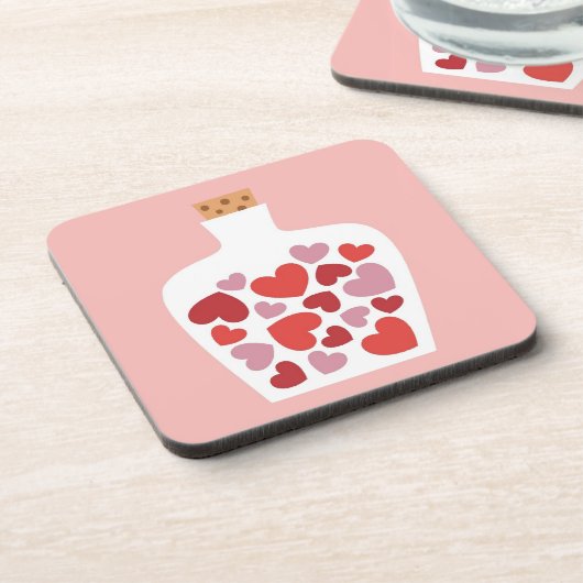 Valentinstagkartenentwurf Getränkeuntersetzer (Linke Seite)