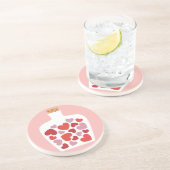 Valentinstagkartenentwurf Sandstein Untersetzer (Seite)