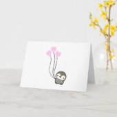 ValentinstagPenguin Karte (Gelbe Blume)