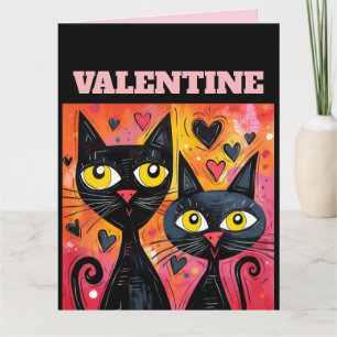 VALENTINSTAGS-GRUSSKARTE MIT KATZEN KATZEN LIEBEN  KARTE