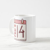 Valentinstagskalender Kaffeetasse (Vorderseite Links)