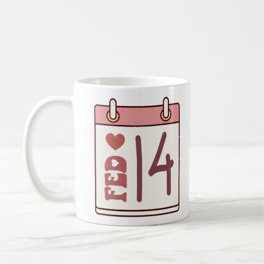 Valentinstagskalender Kaffeetasse (Links)
