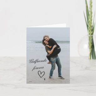 Valentinstagskarte - Freundinnen für immer Strand Feiertagskarte