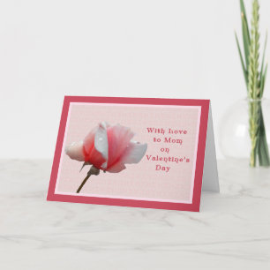 Valentinstagskarte für Mama Pinke Rose Feiertagskarte