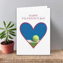Valentinstagskarte für sie - Tennis-Liebesherz