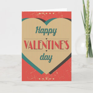 Valentinstagskarte im Vintage-Stil Feiertagskarte