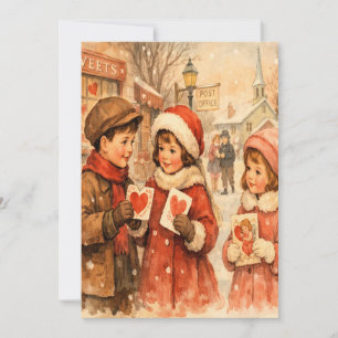 Valentinstagskarte im Vintage-Stil von 1920 Feiertagskarte