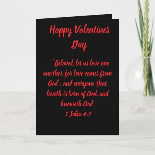 Valentinstagskarte  karte (Vorderseite)