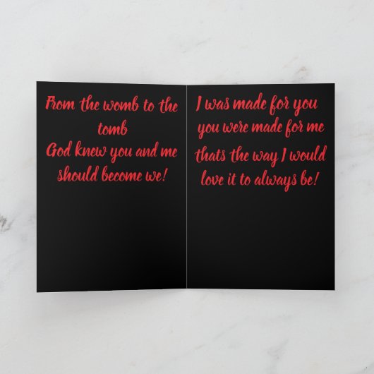 Valentinstagskarte  karte (Innenseite)