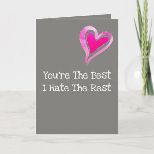 Valentinstagskarte Lustig Du bist das beste Herz Feiertagskarte