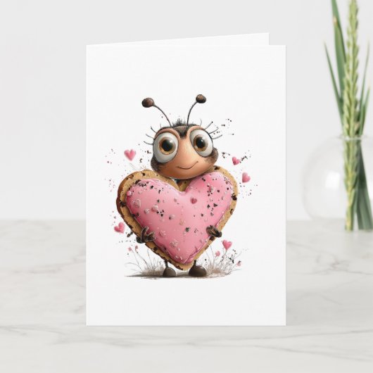 Valentinstagskarte mit Biene Karte (Vorderseite)
