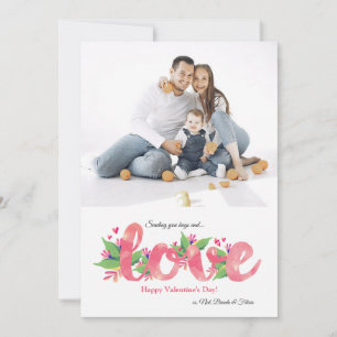 Valentinstagskarte mit Foto 'Sending You Love' Feiertagskarte
