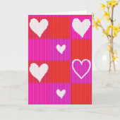 Valentinstagskarte mit gewebten Herzen Karte (Gelbe Blume)