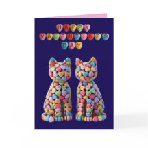 Valentinstagskarte mit Süßkatzen