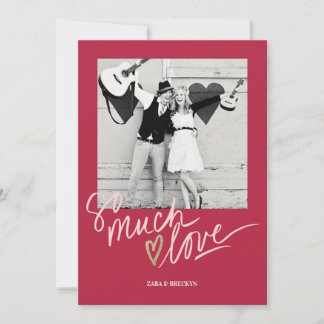 Valentinstagskarte mit viel Liebe Einladung