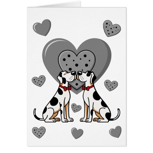 Valentinstagskarten Deutsche Dogge (Vorne)
