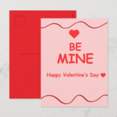 Valentinstagskarten Feiertagspostkarte (Vorne/Hinten)