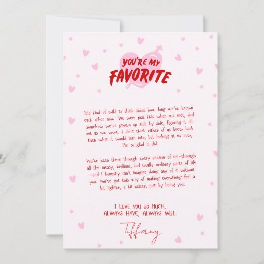 Valentinstagskarten für Ehemänner Karte (Vorderseite)