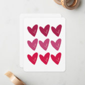 Valentinstagskarten Mitteilungskarte (Vorderseite/Rückseite Beispiel)