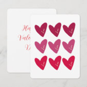 Valentinstagskarten Mitteilungskarte (Vorne/Hinten)