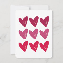 Valentinstagskarten Mitteilungskarte
