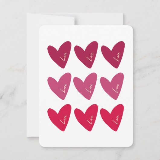 Valentinstagskarten Mitteilungskarte (Vorderseite)