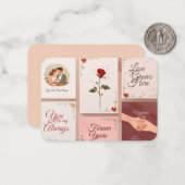 Valentinstagskarten Mitteilungskarte (Vorderseite/Rückseite Beispiel)