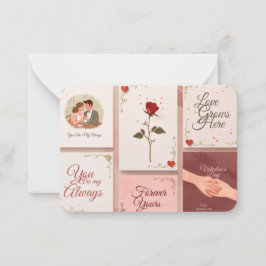Valentinstagskarten Mitteilungskarte