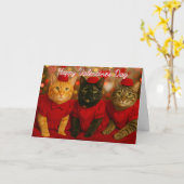 Valentinstagskatze von Ihrer Katze Karte (Gelbe Blume)