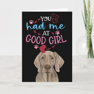Valentinstagswünsche von Ihrem Weimaraner Feiertagskarte
