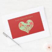 Valentinsticker, frisch gebacken rechteckiger aufkleber (Umschlag)