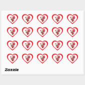 Valentinsticker Herz-Aufkleber (Blatt)
