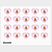 Valentinsticker Herz-Aufkleber (Blatt)