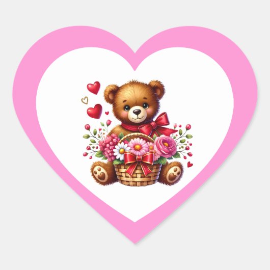 Valentinsticker Herz-Aufkleber (Vorderseite)