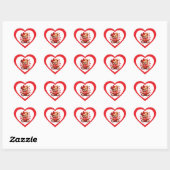 Valentinsticker Herz-Aufkleber (Blatt)