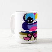 Valentinstrand Pink Flamingos Spaß Kaffeetasse (Vorderseite Links)