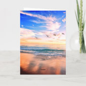 Valentinstrandballon Aquarellenbogen Katzen Karte (Rückseite)