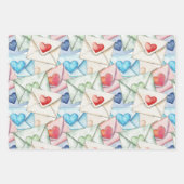 Valentinstüten und Herzen Geschenkpapier Set (Vorderseite 3)